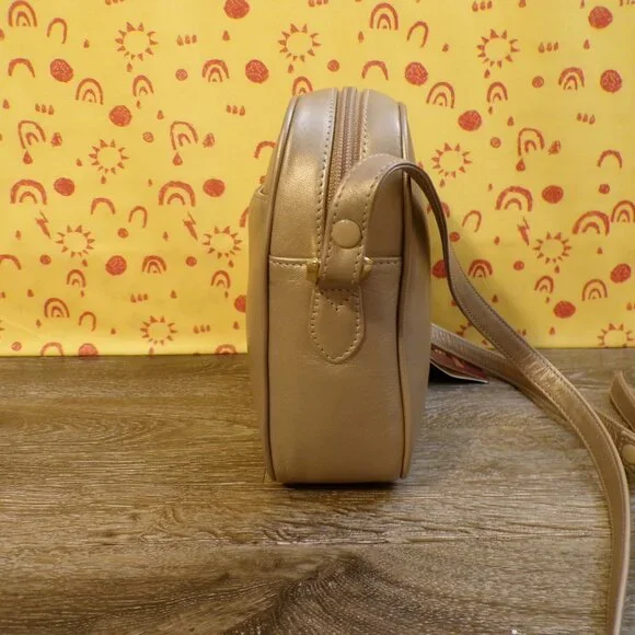 ETIENNE AIGNER NEW Women's Golden Leather Small Crossbody Purse 7"x7"x2.5" - Picture 5 of 15